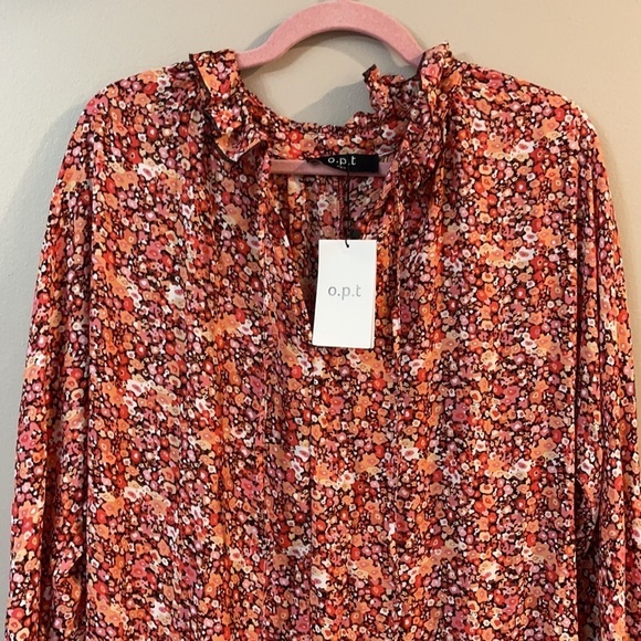 NWT OPT Long Sleeve Millions Boho Prairie Dress - Picture 2 of 8